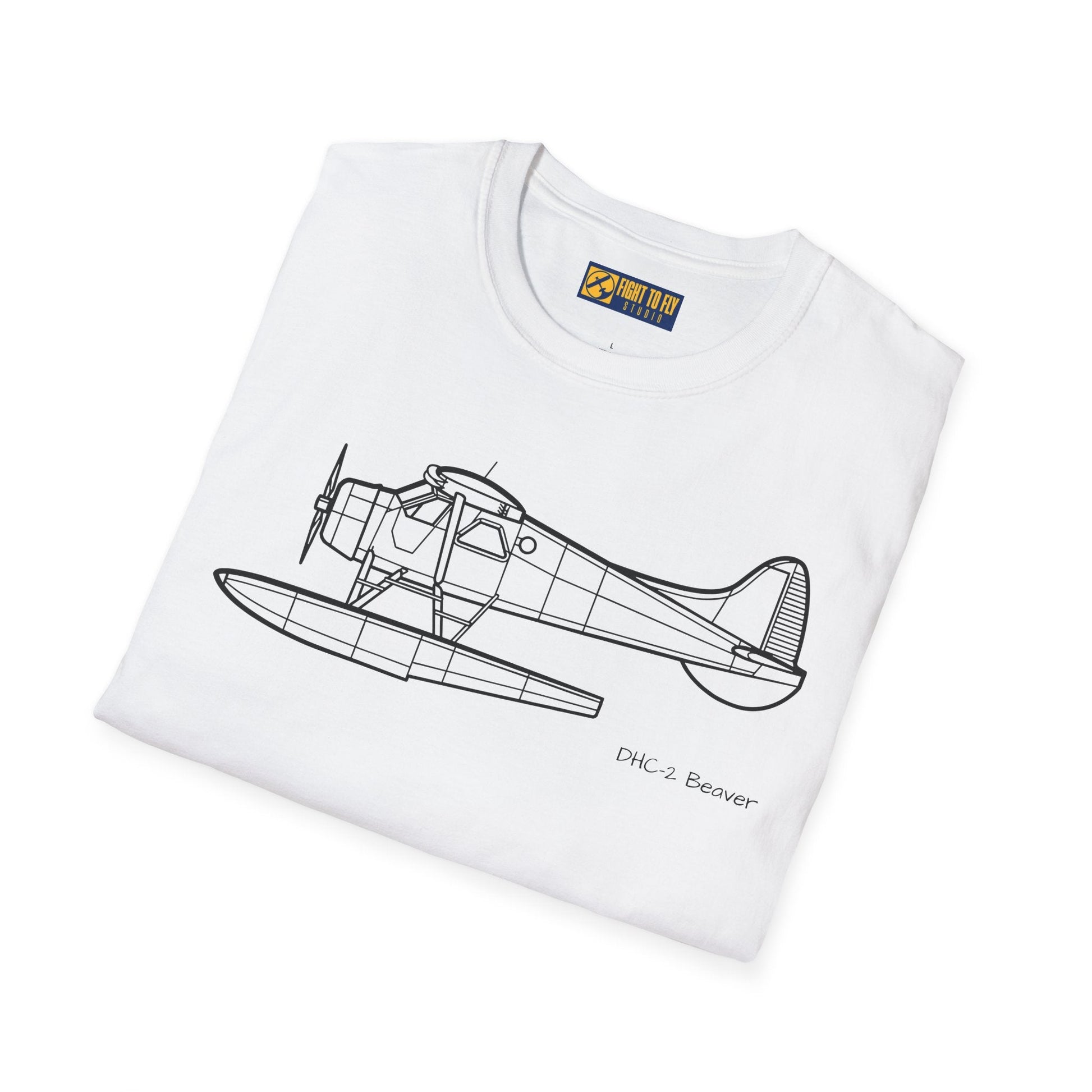DHC-2 Beaver on Floats Side View T-Shirt – Floatplane Bush Aircraft Tee - Pilot gifts - WWII warbird t-shirt