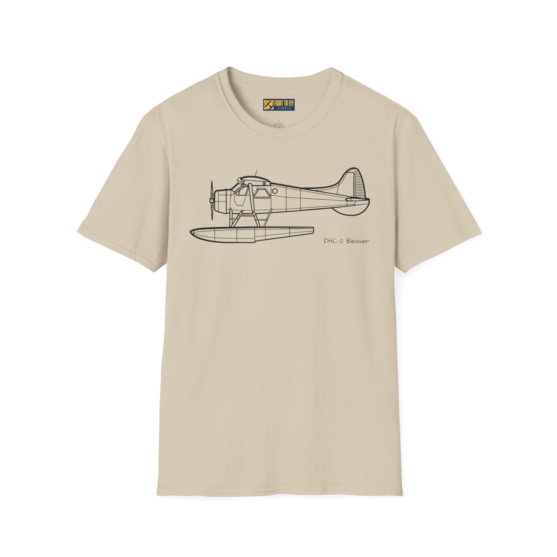 DHC-2 Beaver on Floats Side View T-Shirt – Floatplane Bush Aircraft Tee - Pilot gifts - WWII warbird t-shirt