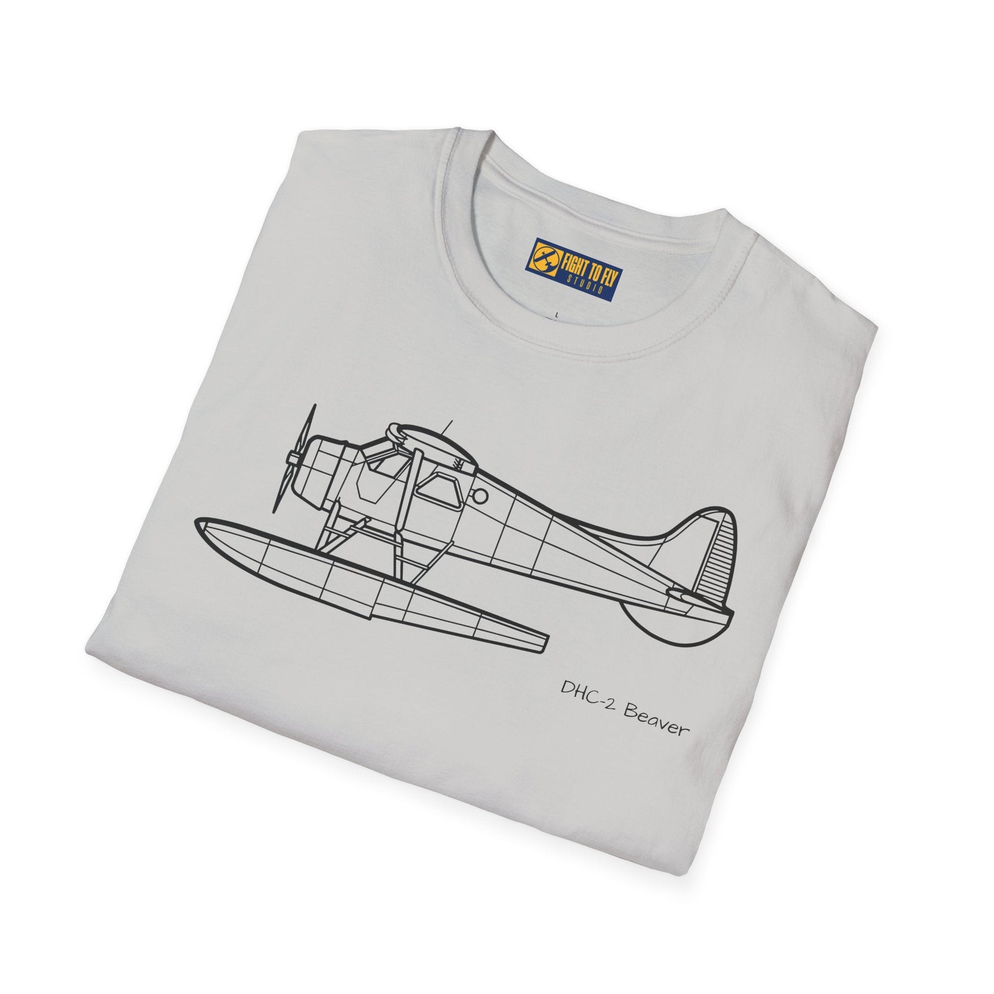 DHC-2 Beaver on Floats Side View T-Shirt – Floatplane Bush Aircraft Tee - Pilot gifts - WWII warbird t-shirt