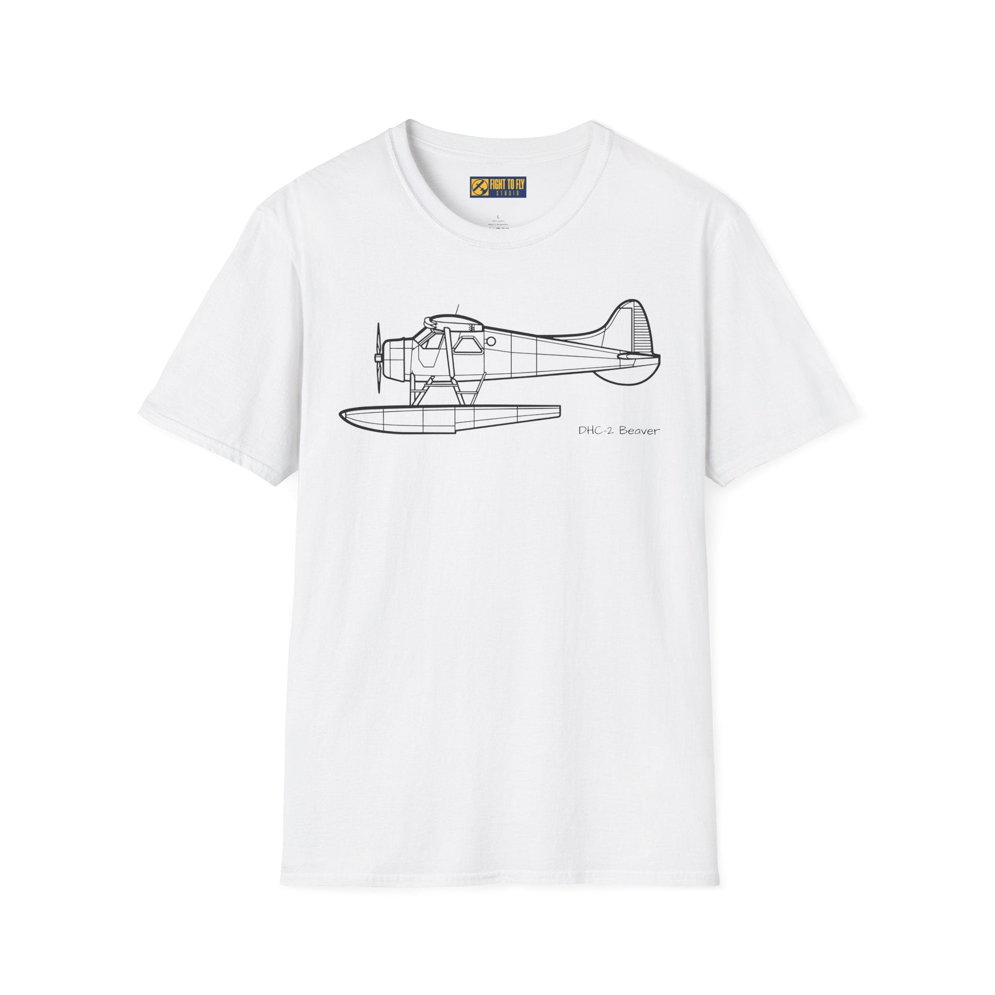DHC-2 Beaver on Floats Side View T-Shirt – Floatplane Bush Aircraft Tee - Pilot gifts - WWII warbird t-shirt
