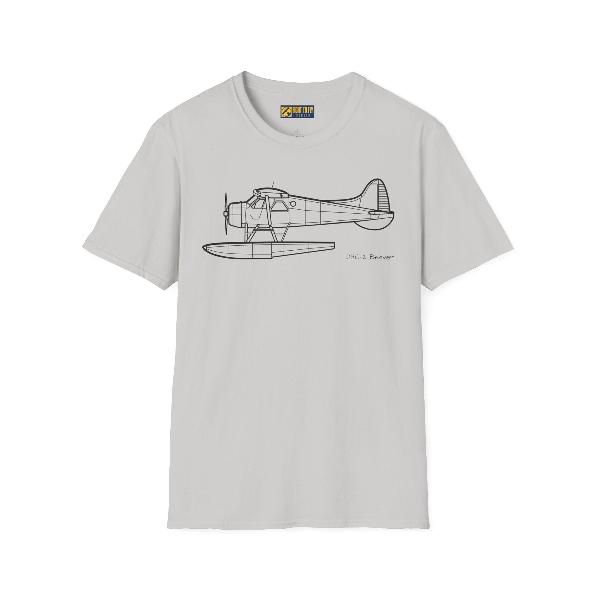DHC-2 Beaver on Floats Side View T-Shirt – Floatplane Bush Aircraft Tee - Pilot gifts - WWII warbird t-shirt