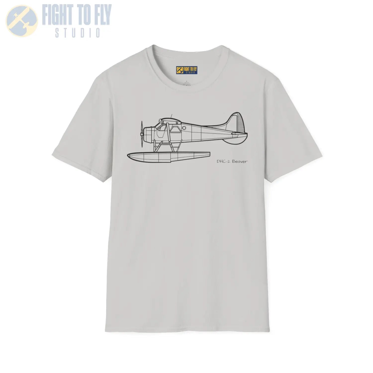 DHC-2 Beaver on Floats Side View T-Shirt - Pilot gifts - WWII warbird t-shirt