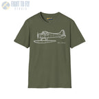 DHC-2 Beaver on Floats Side View T-Shirt - Pilot gifts - WWII warbird t-shirt