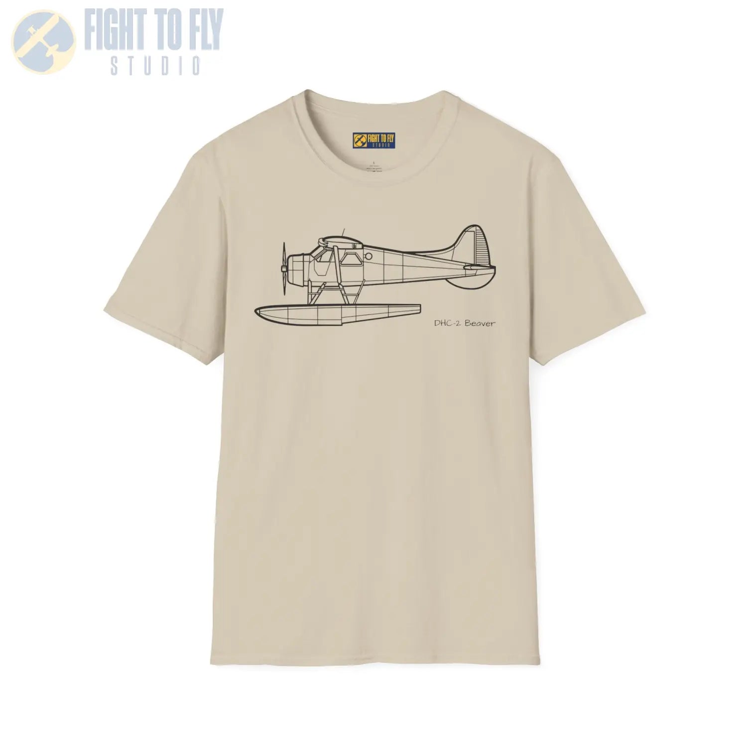 DHC-2 Beaver on Floats Side View T-Shirt - Pilot gifts - WWII warbird t-shirt