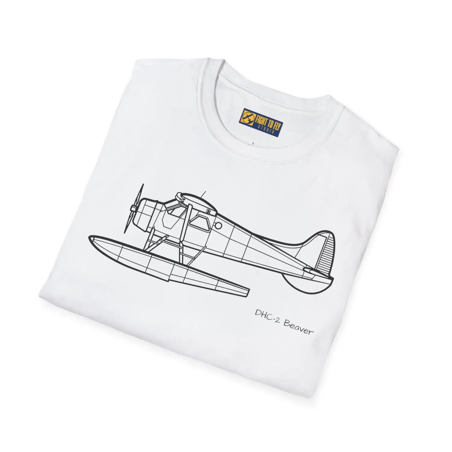 DHC-2 Beaver on Floats Side View T-Shirt - Pilot gifts - WWII warbird t-shirt