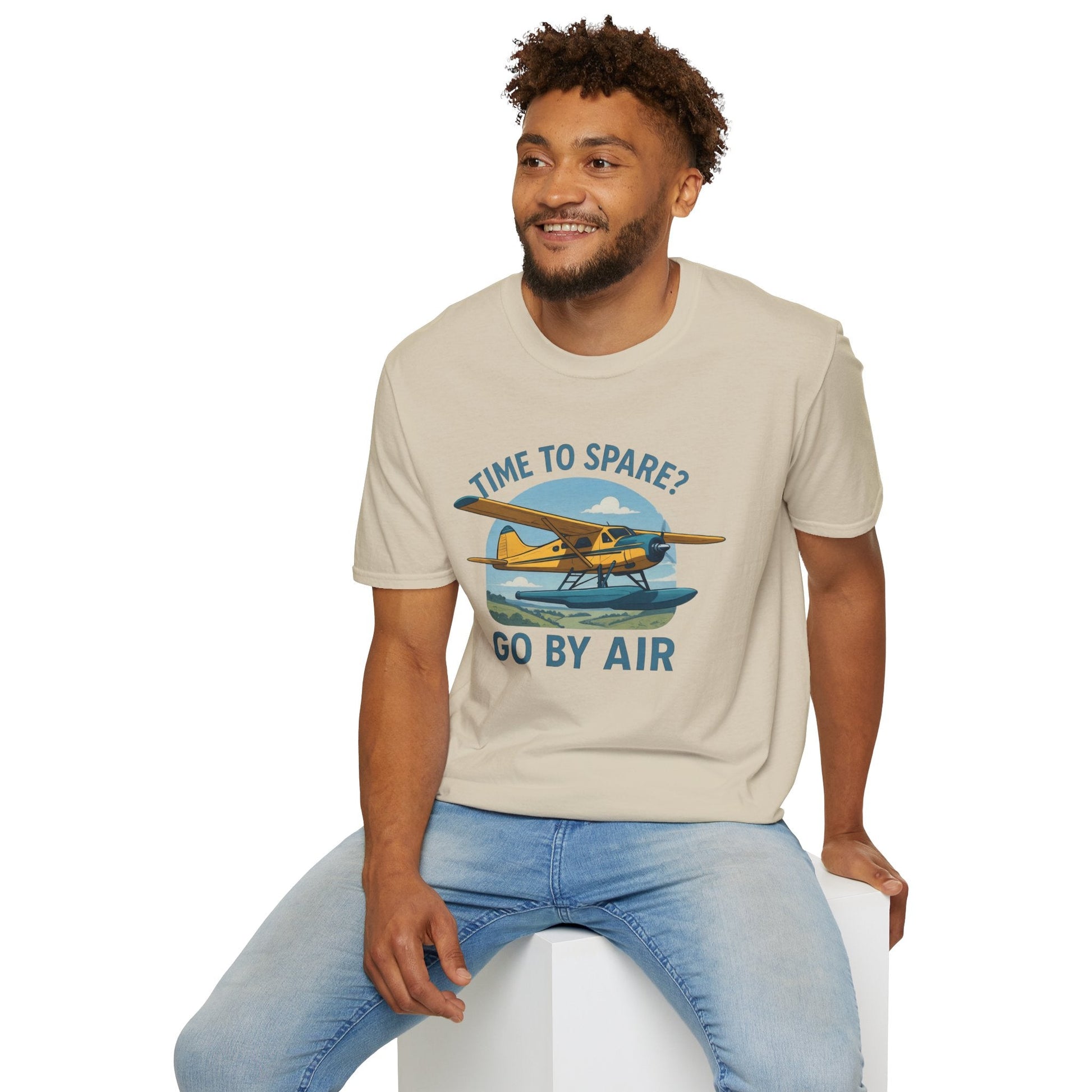DHC-2 Beaver Premium T-Shirt – “Time to Spare? Go by Air” Floatplane Bush Tee - Pilot gifts - WWII warbird t-shirt