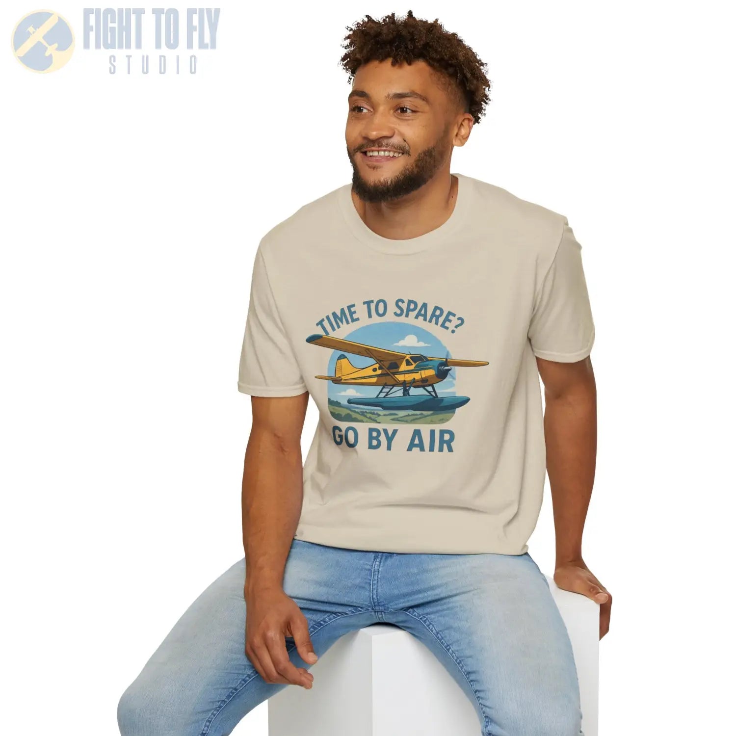 Time to Spare? Go by Air - Beaver - T-Shirt - Pilot gifts - WWII warbird t-shirt