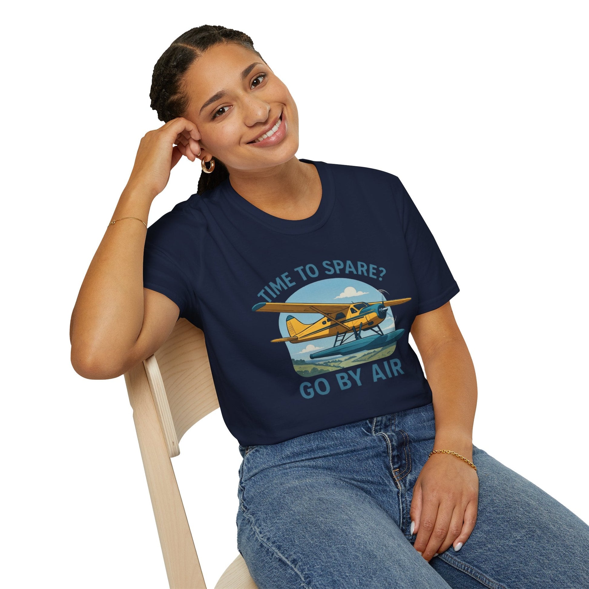 DHC-2 Beaver Premium T-Shirt – “Time to Spare? Go by Air” Floatplane Bush Tee - Pilot gifts - WWII warbird t-shirt