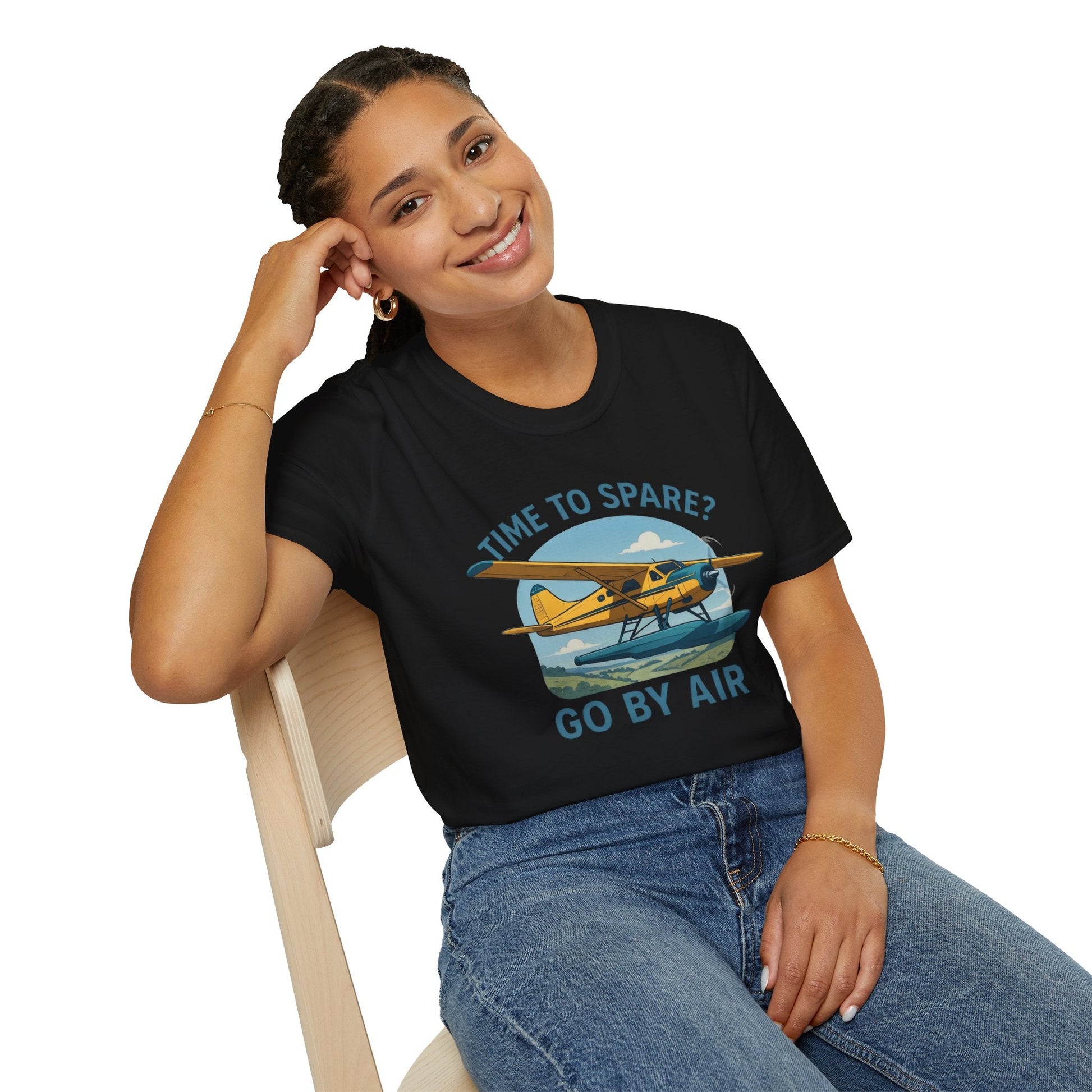 DHC-2 Beaver Premium T-Shirt – “Time to Spare? Go by Air” Floatplane Bush Tee - Pilot gifts - WWII warbird t-shirt