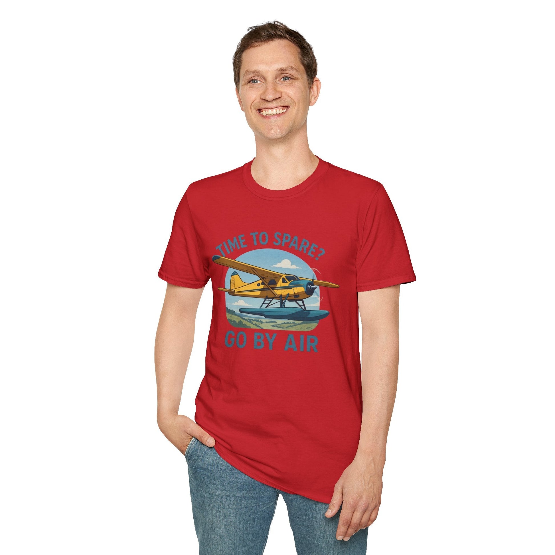 DHC-2 Beaver Premium T-Shirt – “Time to Spare? Go by Air” Floatplane Bush Tee - Pilot gifts - WWII warbird t-shirt