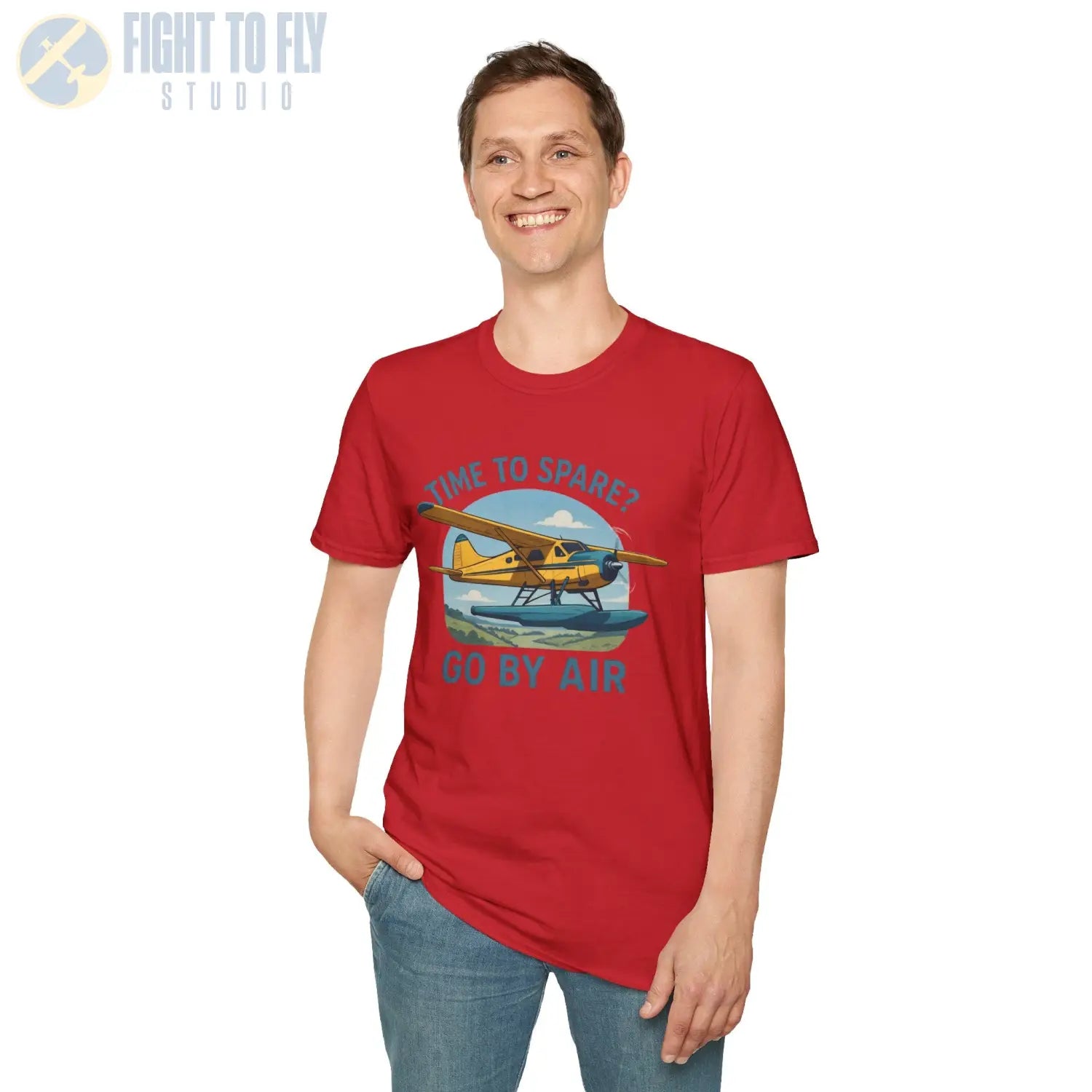 Time to Spare? Go by Air - Beaver - T-Shirt - Pilot gifts - WWII warbird t-shirt