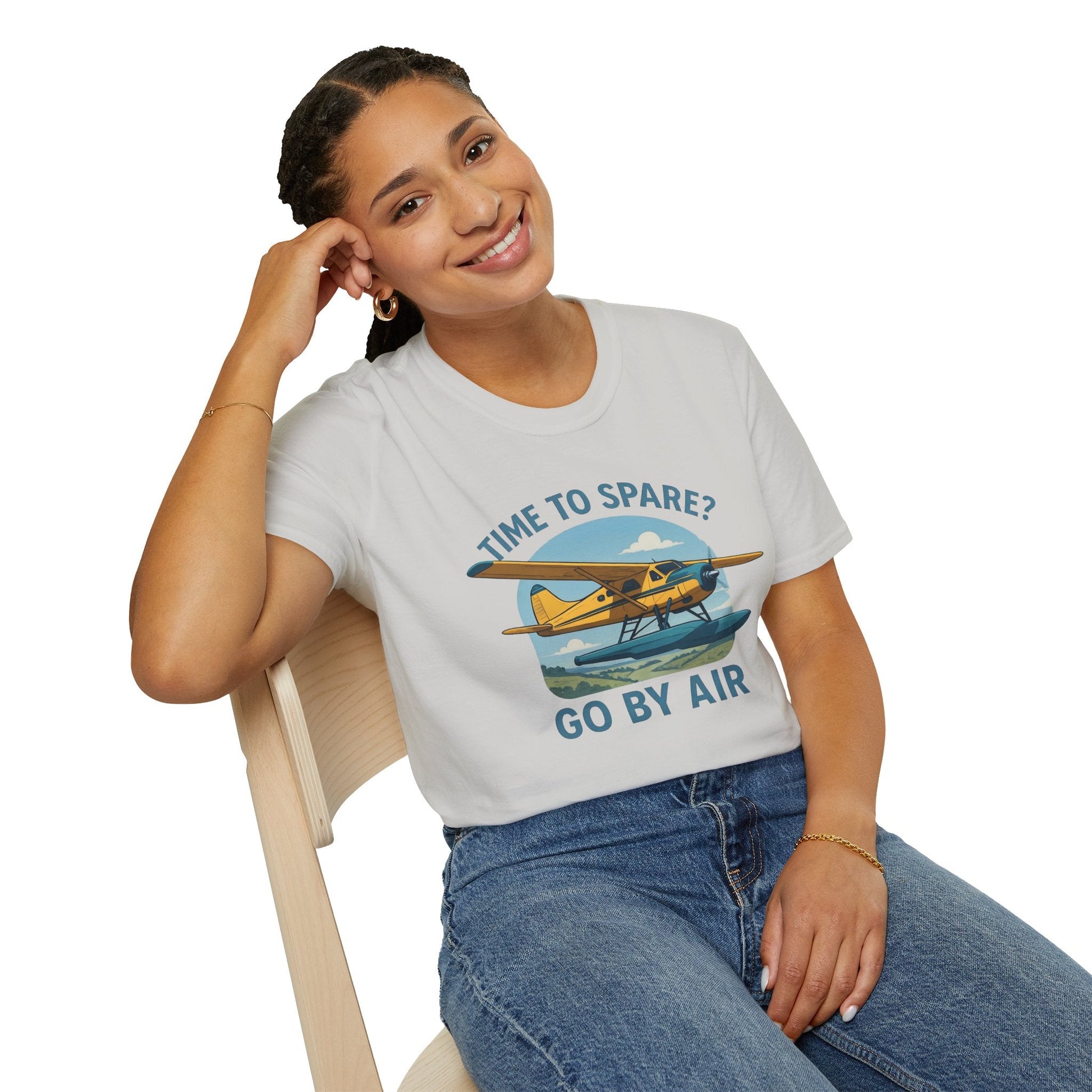 DHC-2 Beaver Premium T-Shirt – “Time to Spare? Go by Air” Floatplane Bush Tee - Pilot gifts - WWII warbird t-shirt
