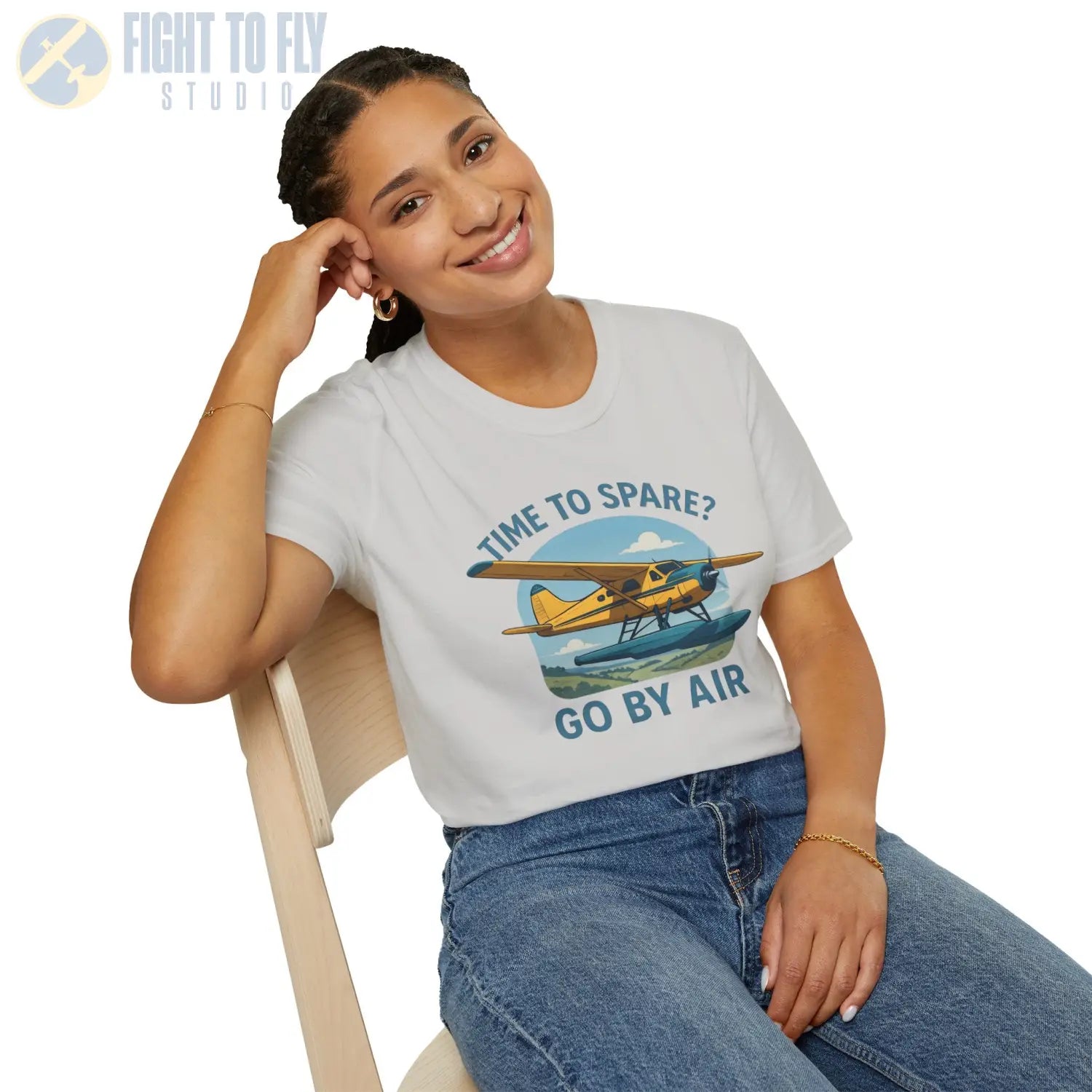 Time to Spare? Go by Air - Beaver - T-Shirt - Pilot gifts - WWII warbird t-shirt