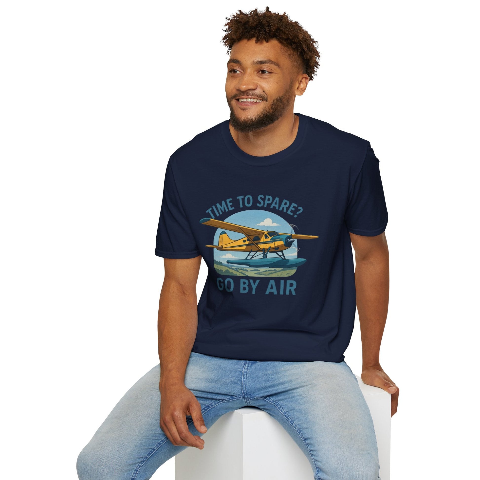 DHC-2 Beaver Premium T-Shirt – “Time to Spare? Go by Air” Floatplane Bush Tee - Pilot gifts - WWII warbird t-shirt