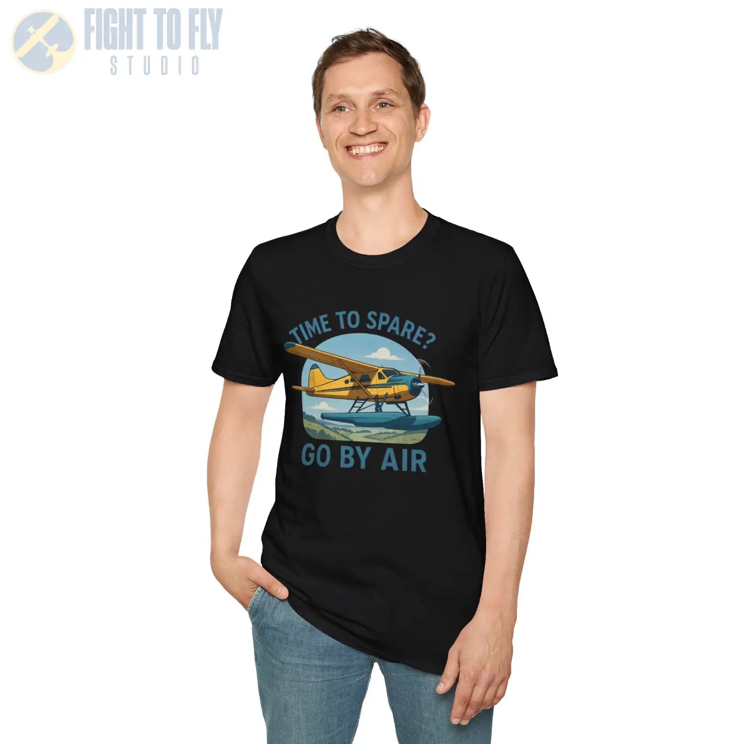 Time to Spare? Go by Air - Beaver - T-Shirt - Pilot gifts - WWII warbird t-shirt