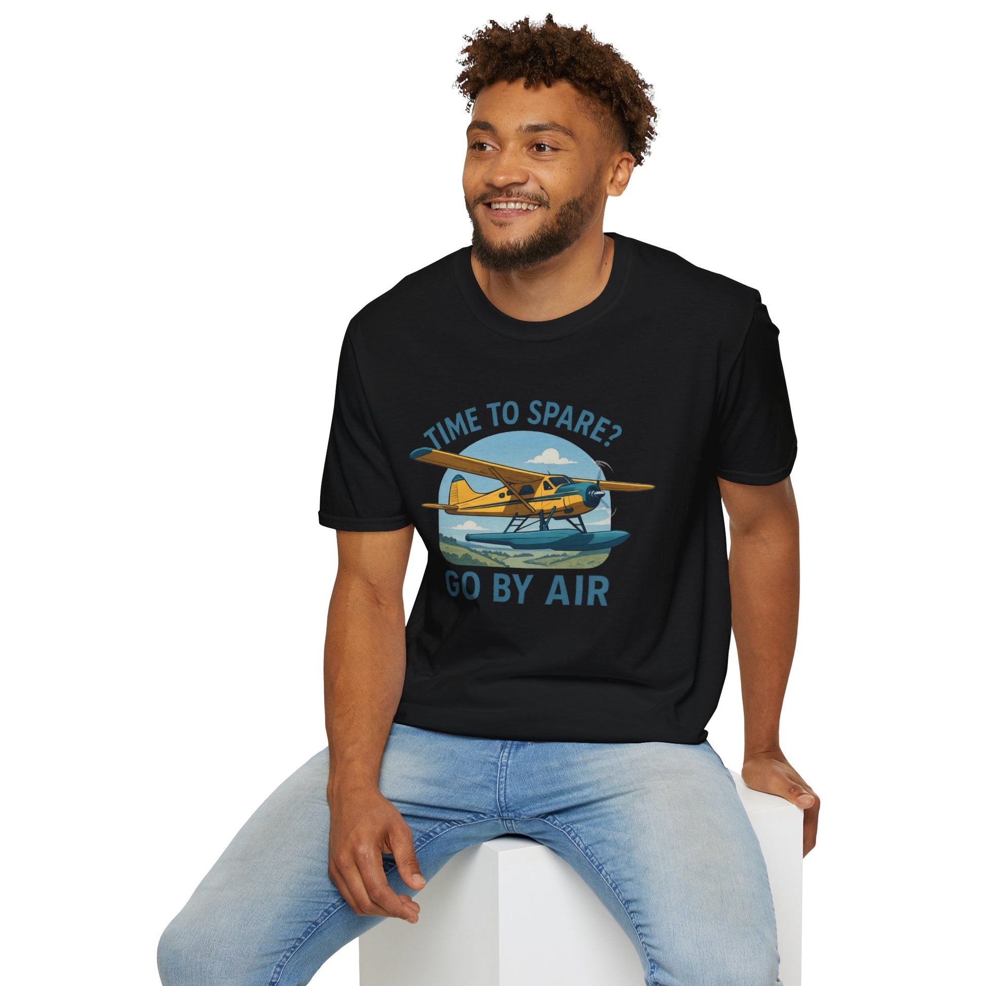DHC-2 Beaver Premium T-Shirt – “Time to Spare? Go by Air” Floatplane Bush Tee - Pilot gifts - WWII warbird t-shirt