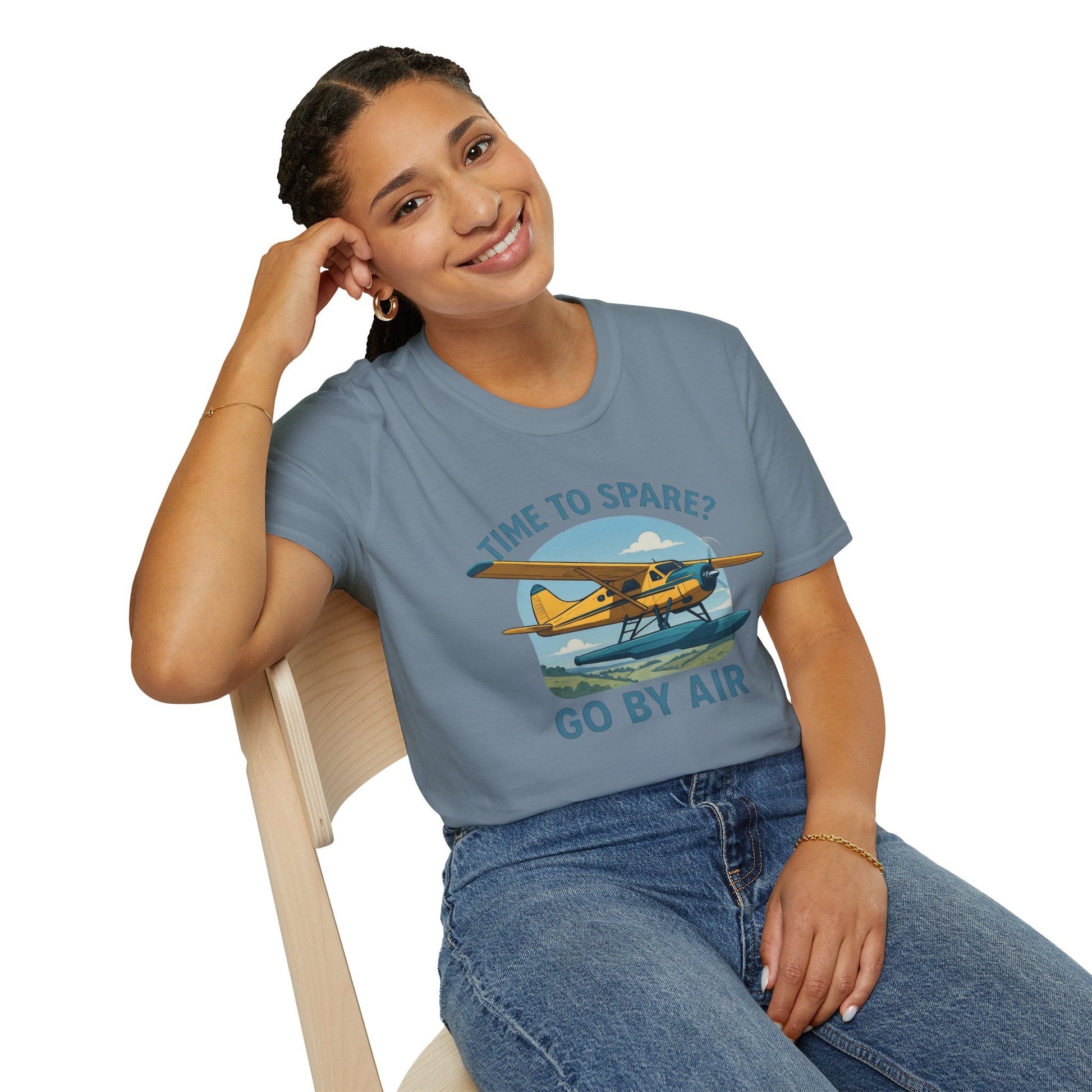 DHC-2 Beaver Premium T-Shirt – “Time to Spare? Go by Air” Floatplane Bush Tee - Pilot gifts - WWII warbird t-shirt