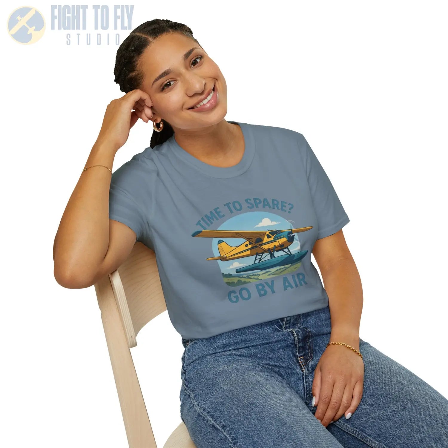 Time to Spare? Go by Air - Beaver - T-Shirt - Pilot gifts - WWII warbird t-shirt