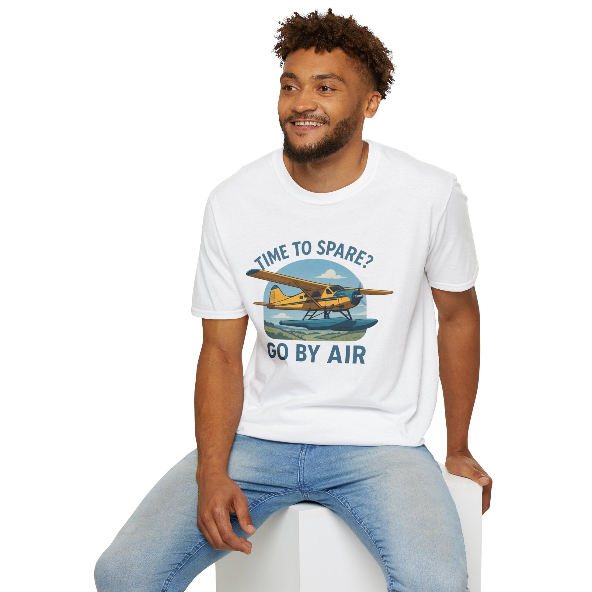 DHC-2 Beaver Premium T-Shirt – “Time to Spare? Go by Air” Floatplane Bush Tee - Pilot gifts - WWII warbird t-shirt