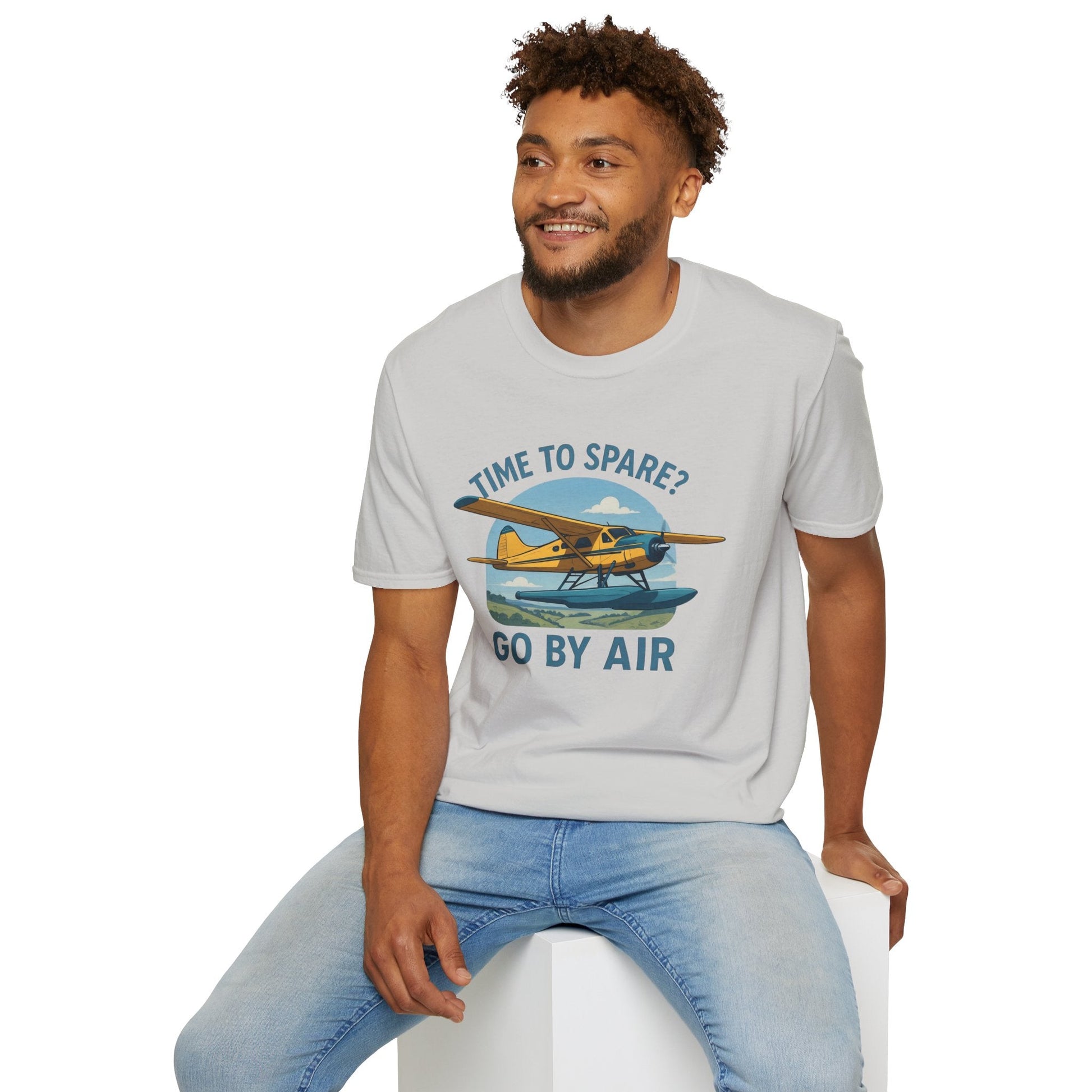 DHC-2 Beaver Premium T-Shirt – “Time to Spare? Go by Air” Floatplane Bush Tee - Pilot gifts - WWII warbird t-shirt