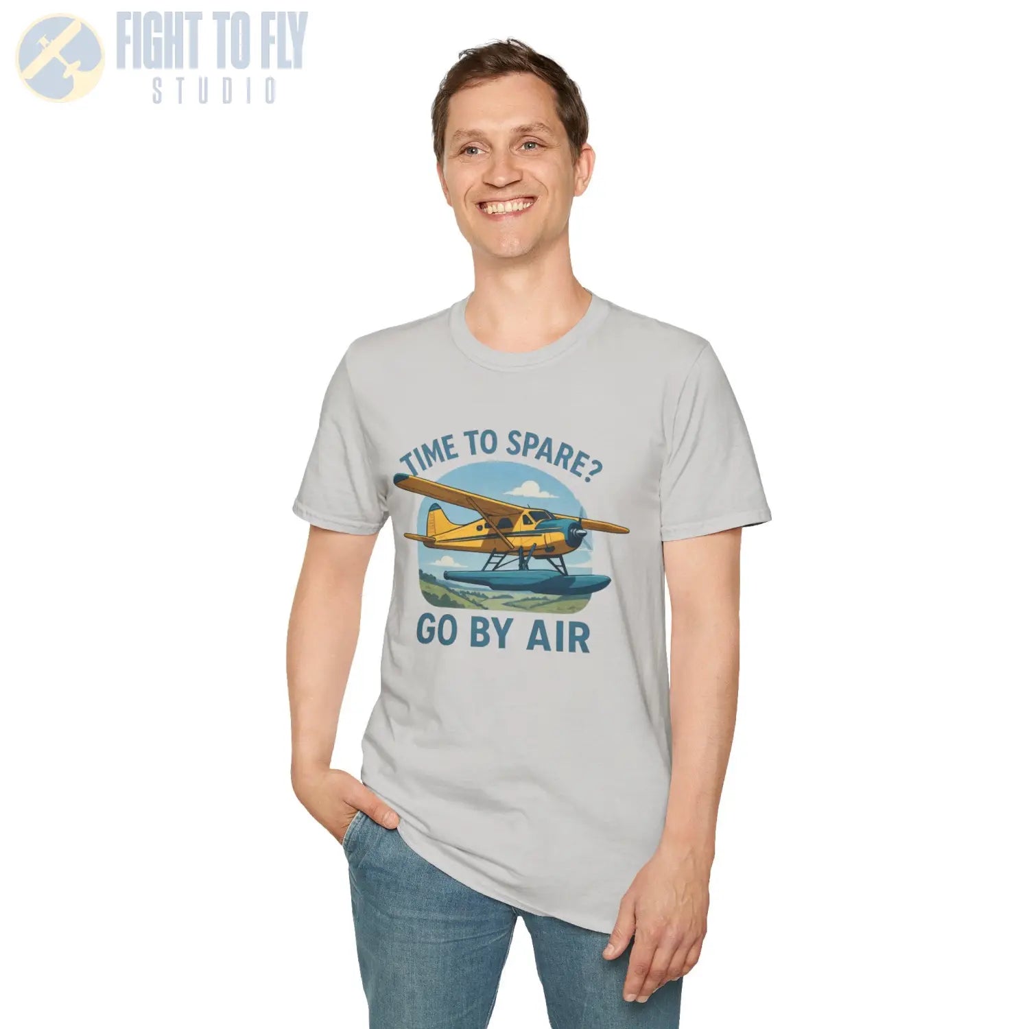 Time to Spare? Go by Air - Beaver - T-Shirt - Pilot gifts - WWII warbird t-shirt