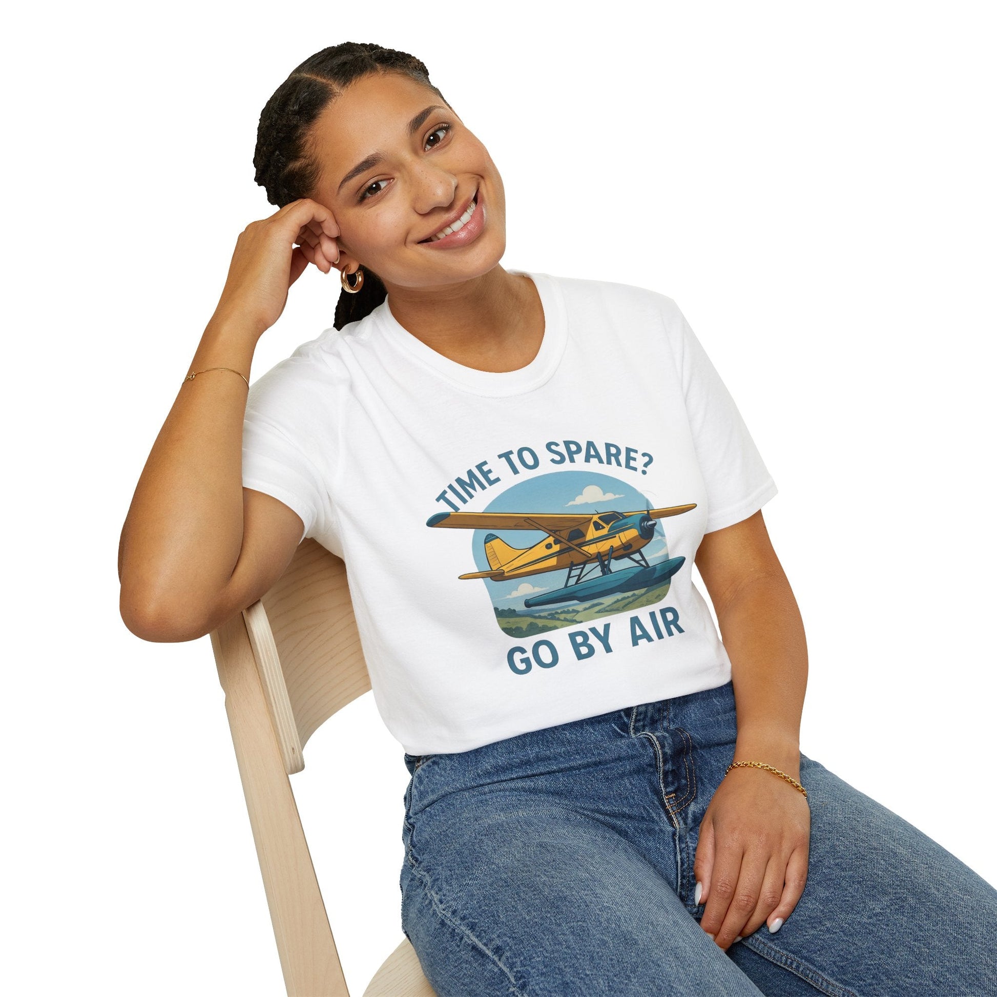 DHC-2 Beaver Premium T-Shirt – “Time to Spare? Go by Air” Floatplane Bush Tee - Pilot gifts - WWII warbird t-shirt