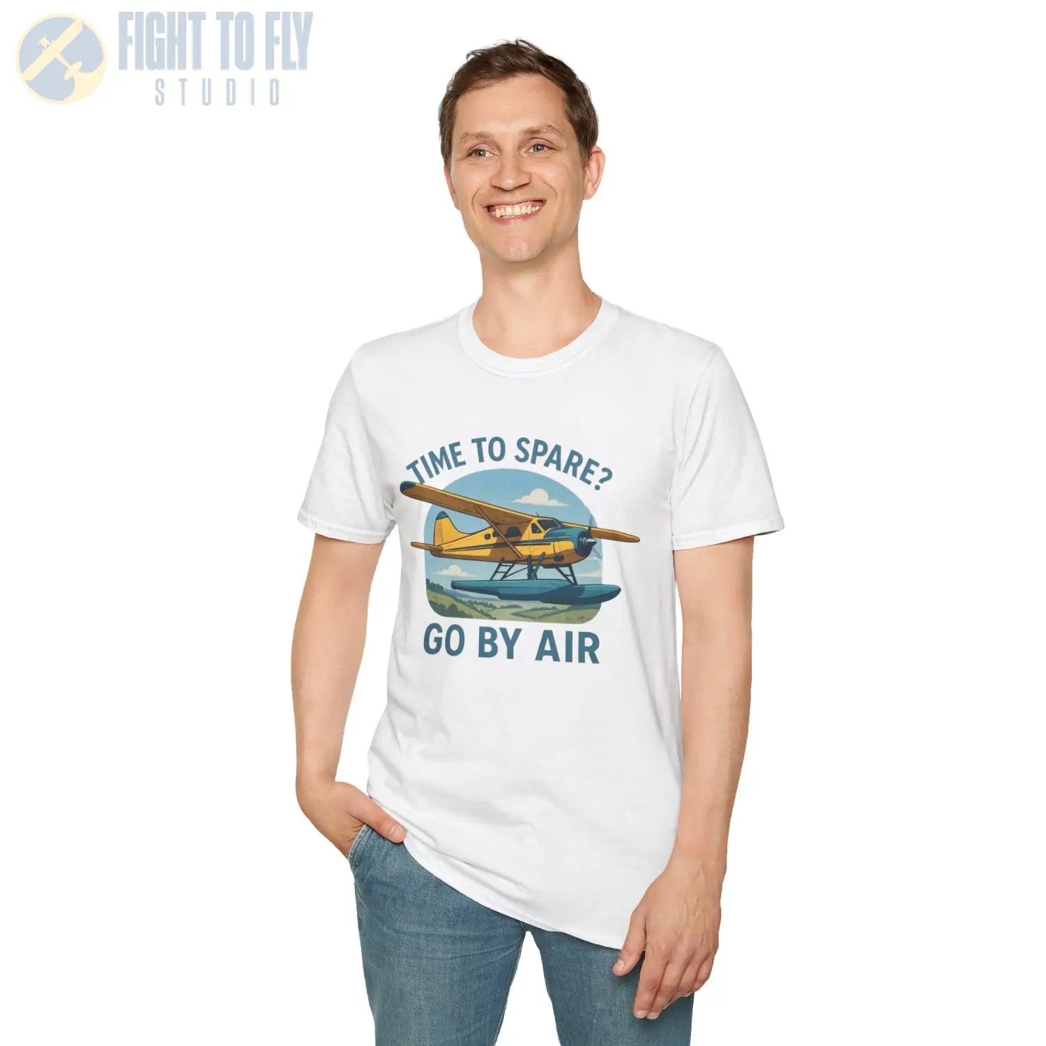 Time to Spare? Go by Air - Beaver - T-Shirt - Pilot gifts - WWII warbird t-shirt