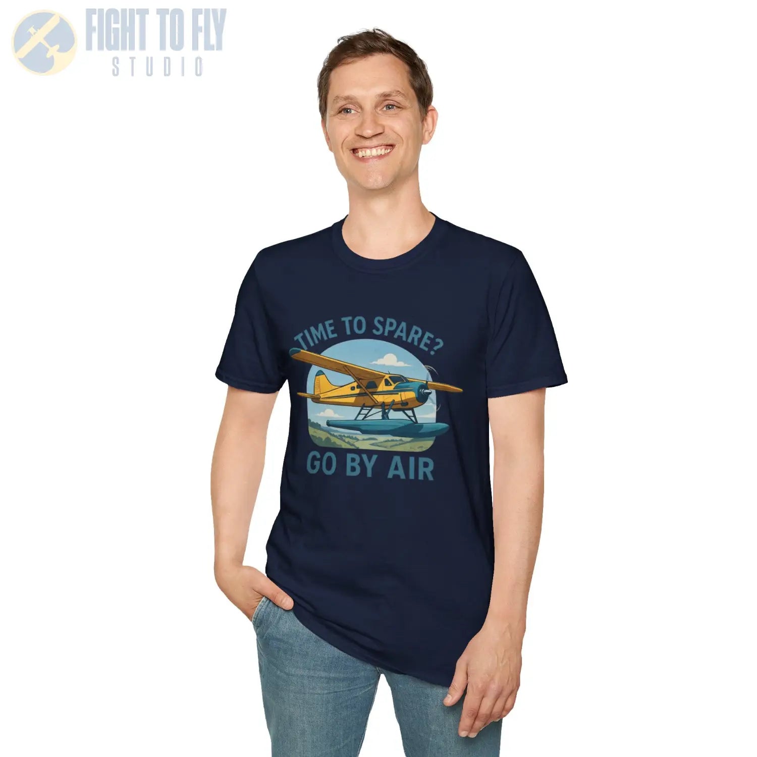 Time to Spare? Go by Air - Beaver - T-Shirt - Pilot gifts - WWII warbird t-shirt