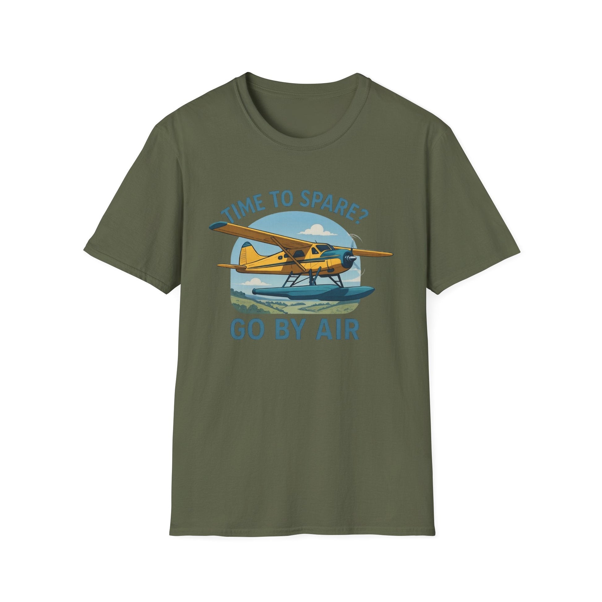 DHC-2 Beaver Premium T-Shirt – “Time to Spare? Go by Air” Floatplane Bush Tee - Pilot gifts - WWII warbird t-shirt