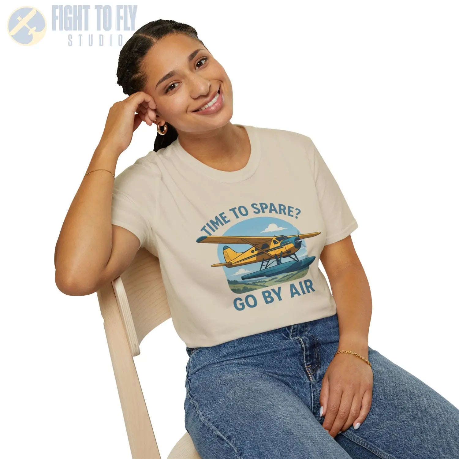 Time to Spare? Go by Air Beaver T Shirt Pilot gifts WWII warbird t shirt
