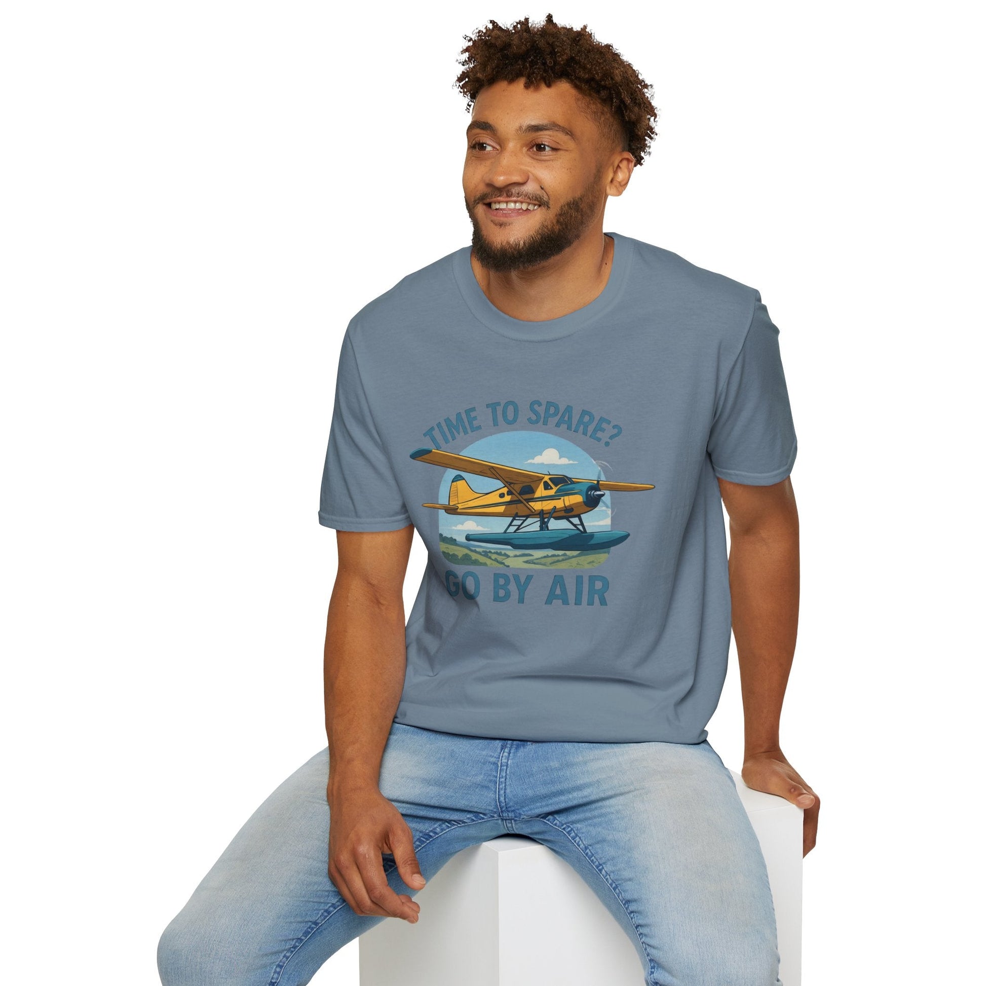 DHC-2 Beaver Premium T-Shirt – “Time to Spare? Go by Air” Floatplane Bush Tee - Pilot gifts - WWII warbird t-shirt