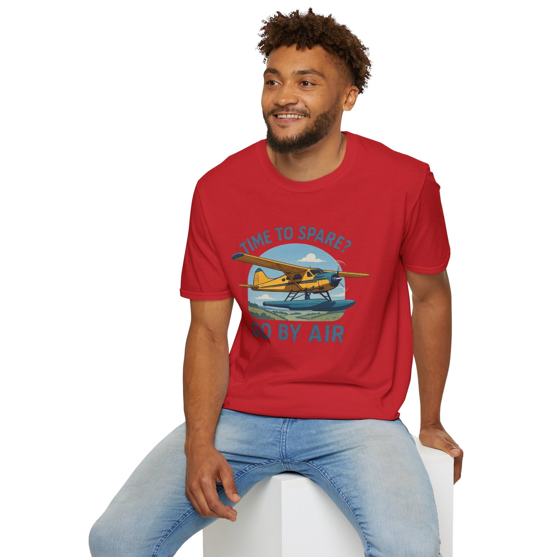 DHC-2 Beaver Premium T-Shirt – “Time to Spare? Go by Air” Floatplane Bush Tee - Pilot gifts - WWII warbird t-shirt