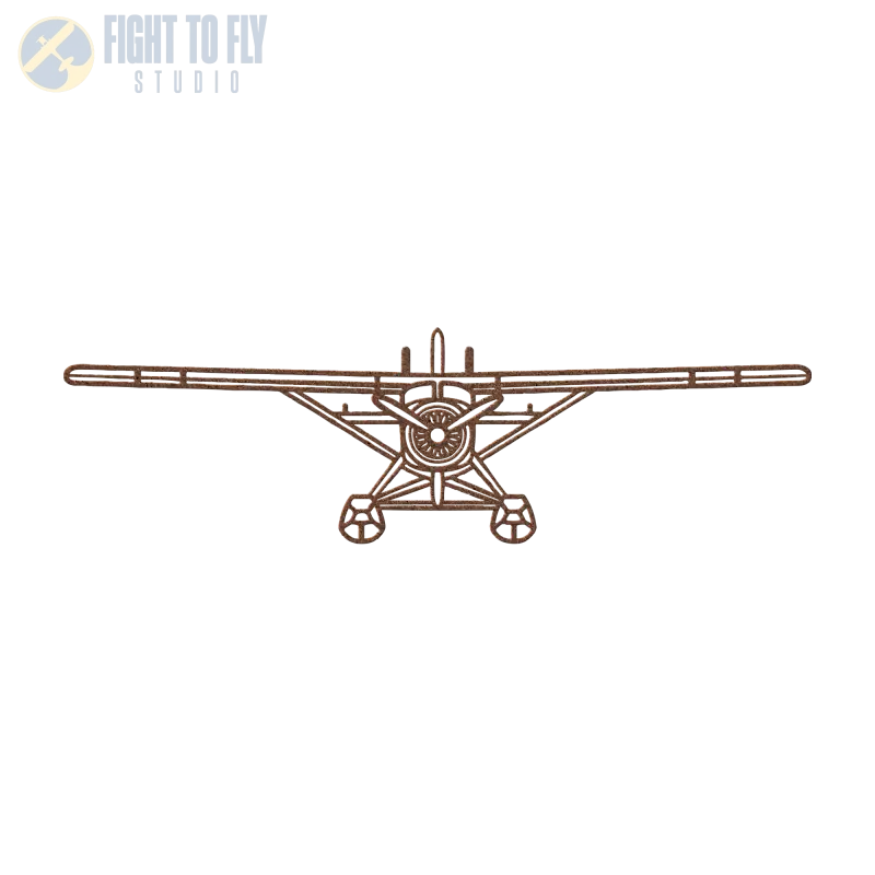 DHC-2 Floats Front Die Cut Metal Wall Art - Sign - Pilot gifts - WWII warbird t-shirt