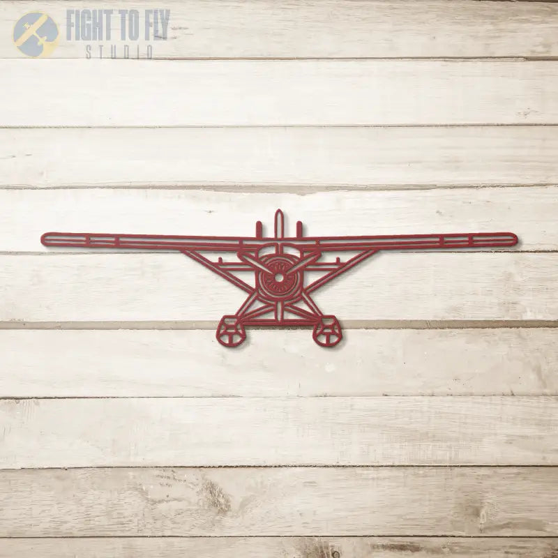 DHC-2 Floats Front Die Cut Metal Wall Art - Sign - Pilot gifts - WWII warbird t-shirt