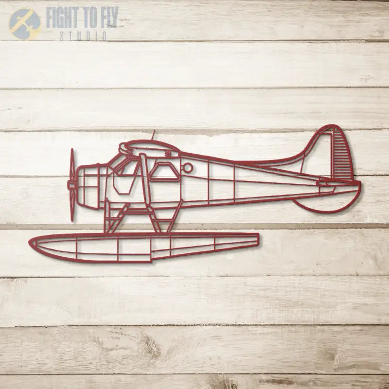 DHC-2 Floats Side Die Cut Metal Wall Art - Sign - Pilot gifts - WWII warbird t-shirt
