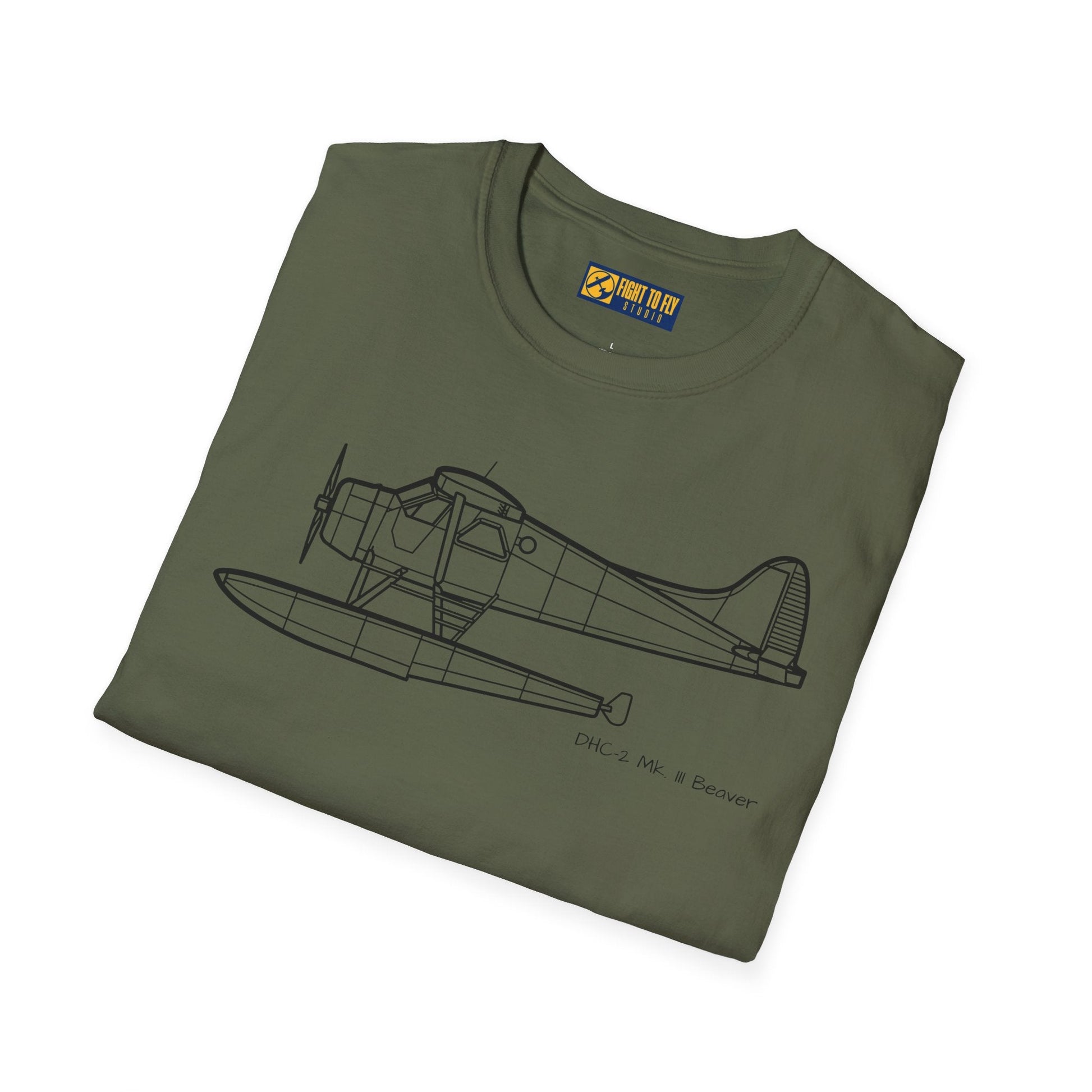 DHC-2 Mk. III Beaver on Floats T-Shirt – Turbo Floatplane Bush Aircraft Tee - Pilot gifts - WWII warbird t-shirt