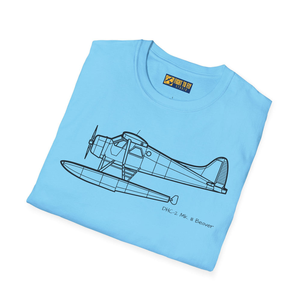 DHC-2 Mk. III Beaver on Floats T-Shirt – Turbo Floatplane Bush Aircraft Tee - Pilot gifts - WWII warbird t-shirt