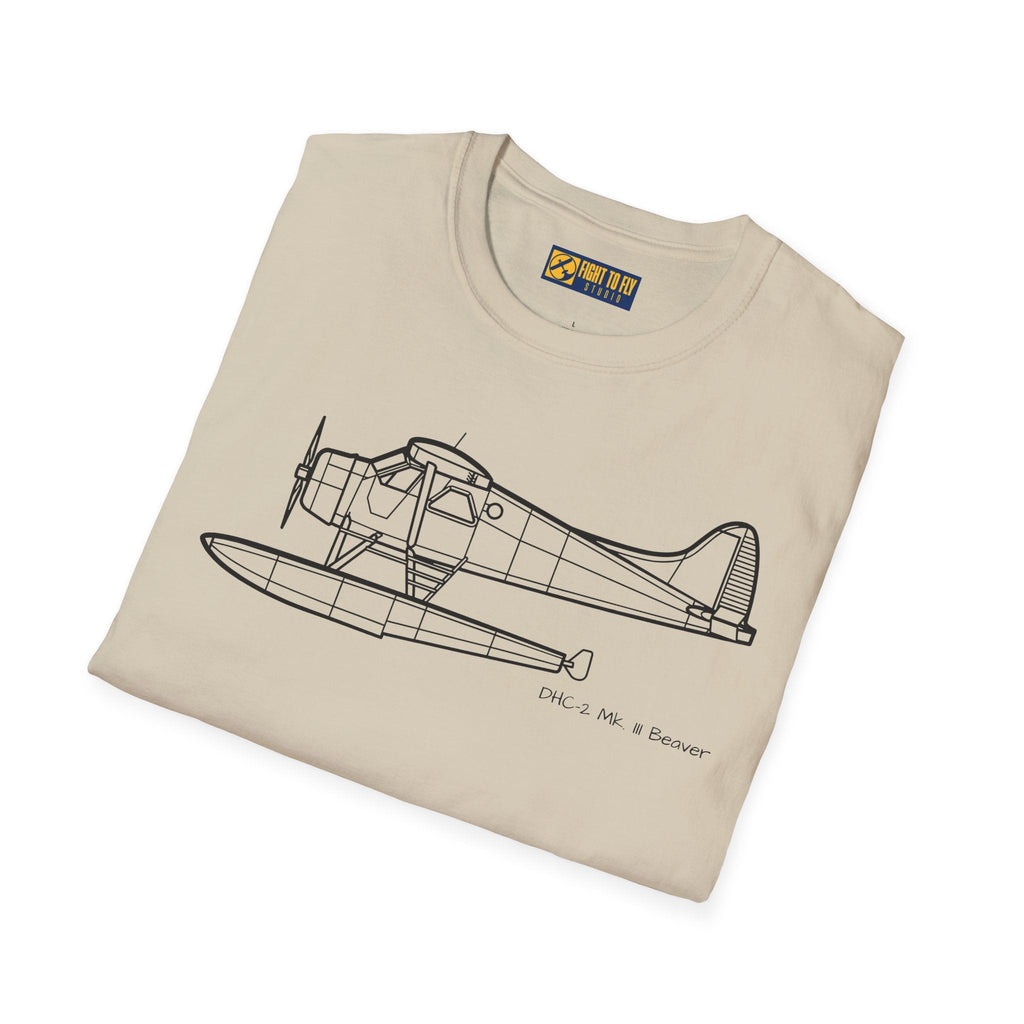 DHC-2 Mk. III Beaver on Floats T-Shirt – Turbo Floatplane Bush Aircraft Tee - Pilot gifts - WWII warbird t-shirt