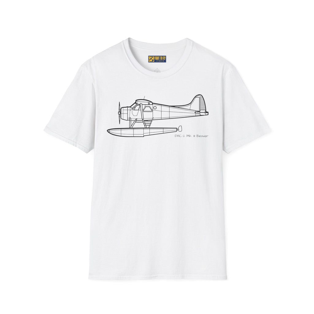 DHC-2 Mk. III Beaver on Floats T-Shirt – Turbo Floatplane Bush Aircraft Tee - Pilot gifts - WWII warbird t-shirt