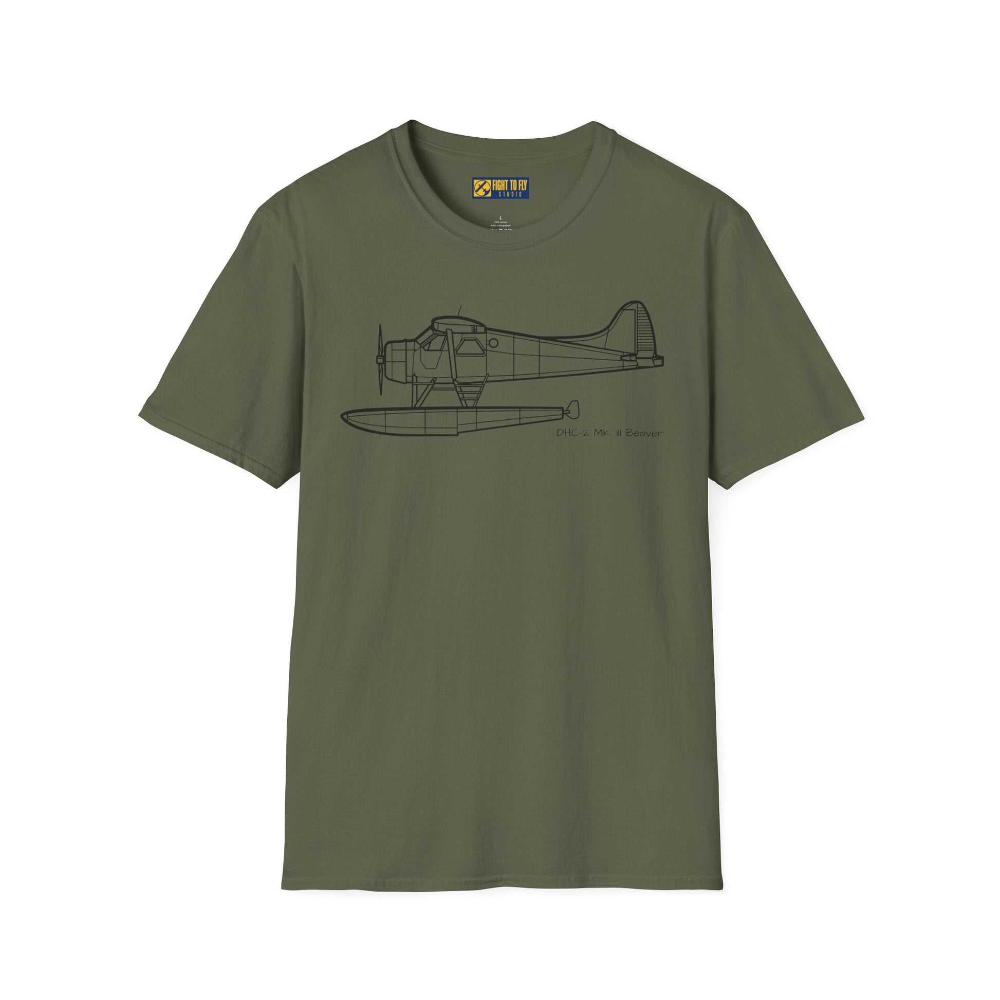 DHC-2 Mk. III Beaver on Floats T-Shirt – Turbo Floatplane Bush Aircraft Tee - Pilot gifts - WWII warbird t-shirt