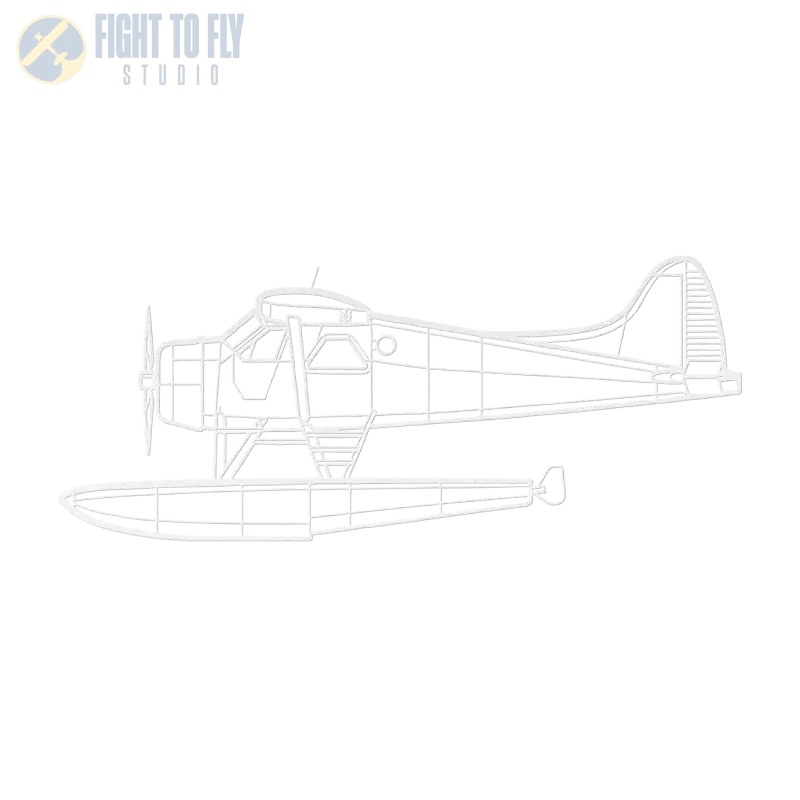 DHC-2MIII Side Die Cut Metal Wall Art - Sign - Pilot gifts - WWII warbird t-shirt