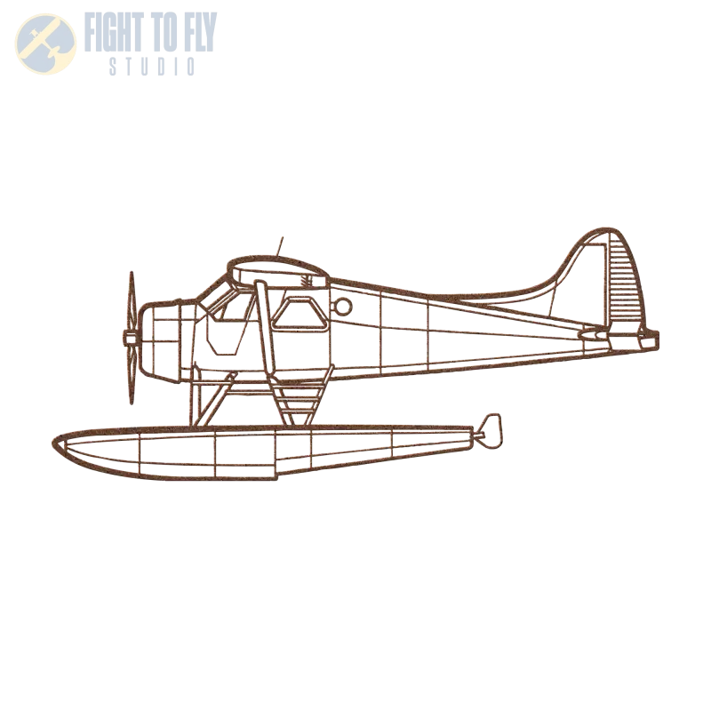 DHC-2MIII Side Die Cut Metal Wall Art - Sign - Pilot gifts - WWII warbird t-shirt