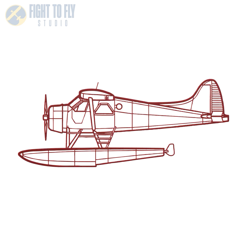 DHC-2MIII Side Die Cut Metal Wall Art - Sign - Pilot gifts - WWII warbird t-shirt