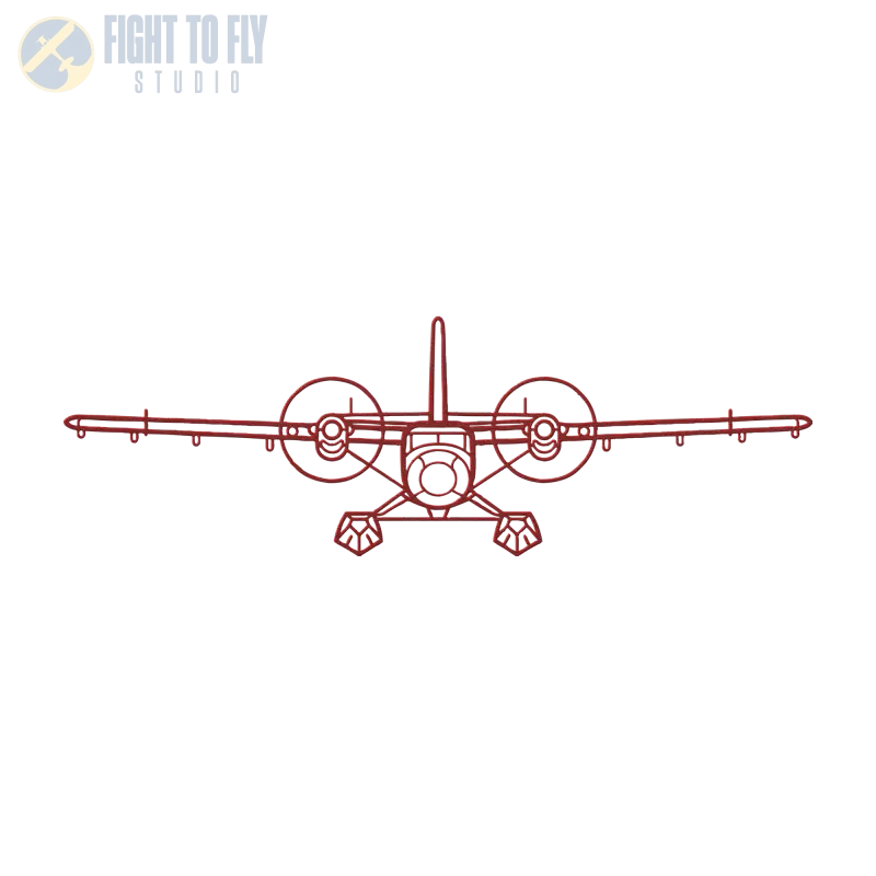 DHC-6 Die Cut Metal Wall Art - Sign - Pilot gifts - WWII warbird t-shirt