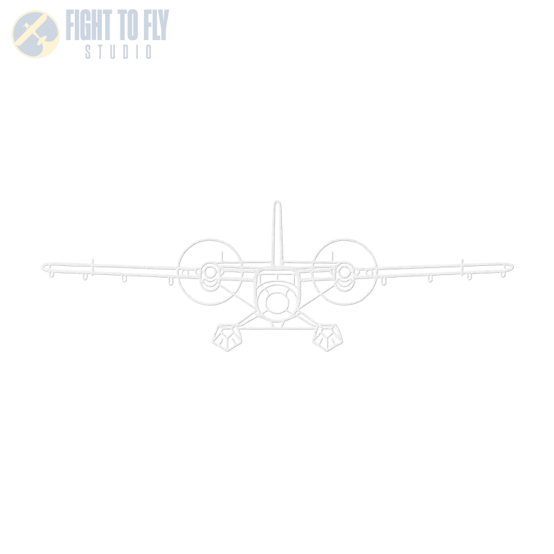 DHC-6 Die Cut Metal Wall Art - Sign - Pilot gifts - WWII warbird t-shirt