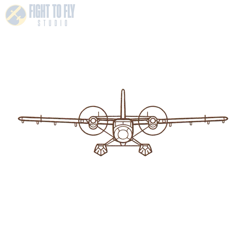 DHC-6 Die Cut Metal Wall Art - Sign - Pilot gifts - WWII warbird t-shirt