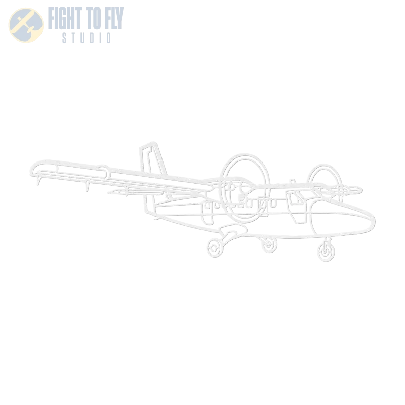 DHC-6 Side Die Cut Metal Wall Art - Sign - Pilot gifts - WWII warbird t-shirt