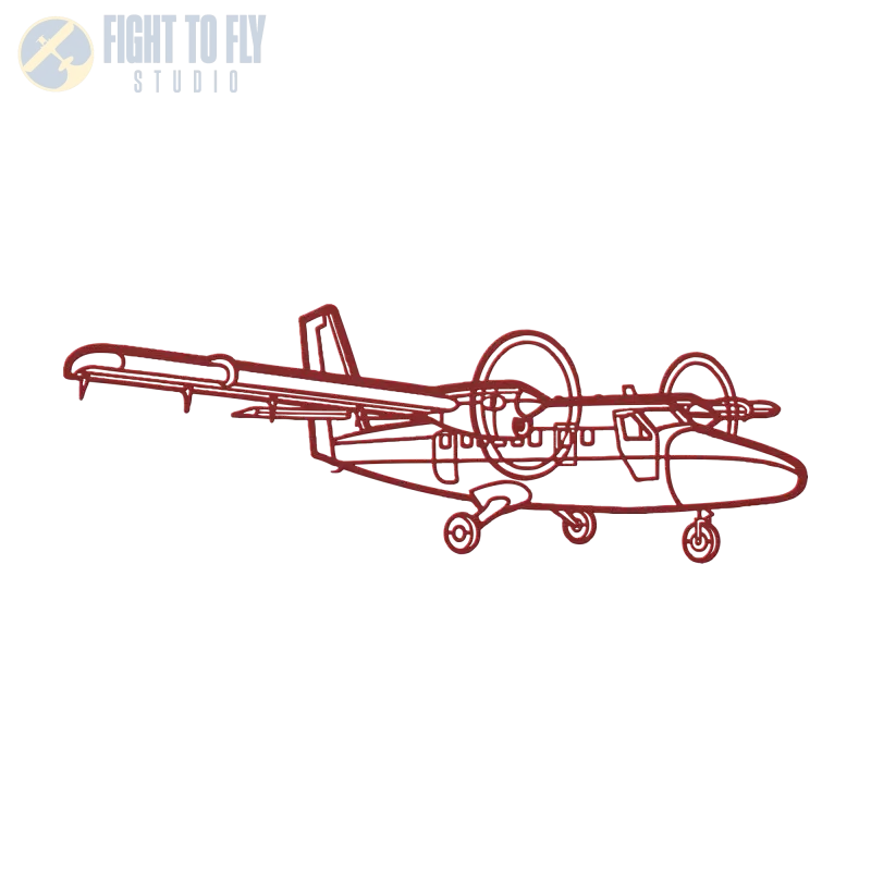 DHC-6 Side Die Cut Metal Wall Art - Sign - Pilot gifts - WWII warbird t-shirt