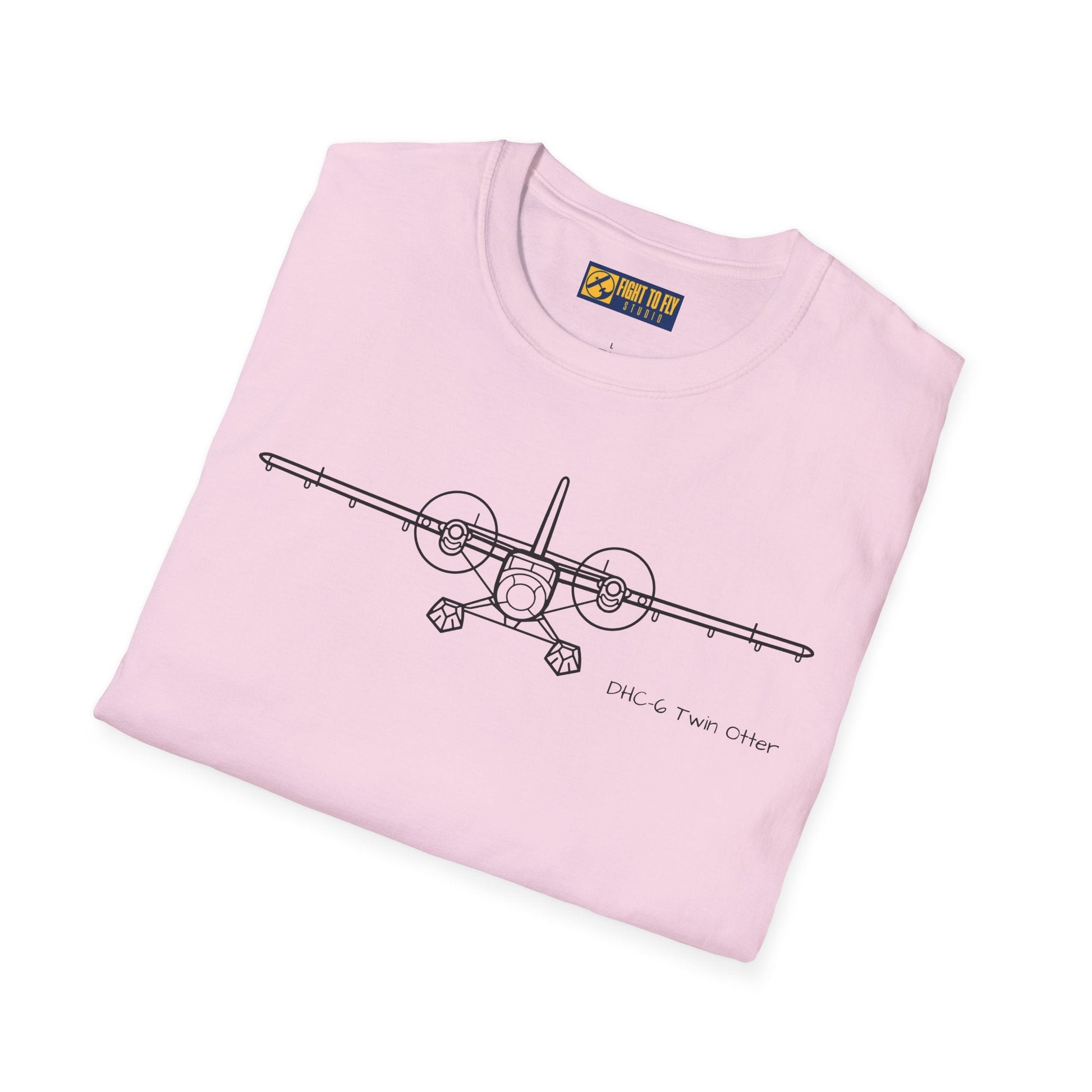DHC-6 Twin Otter on Floats Front View T-Shirt – Floatplane Bush Aviation Tee - Pilot gifts - WWII warbird t-shirt