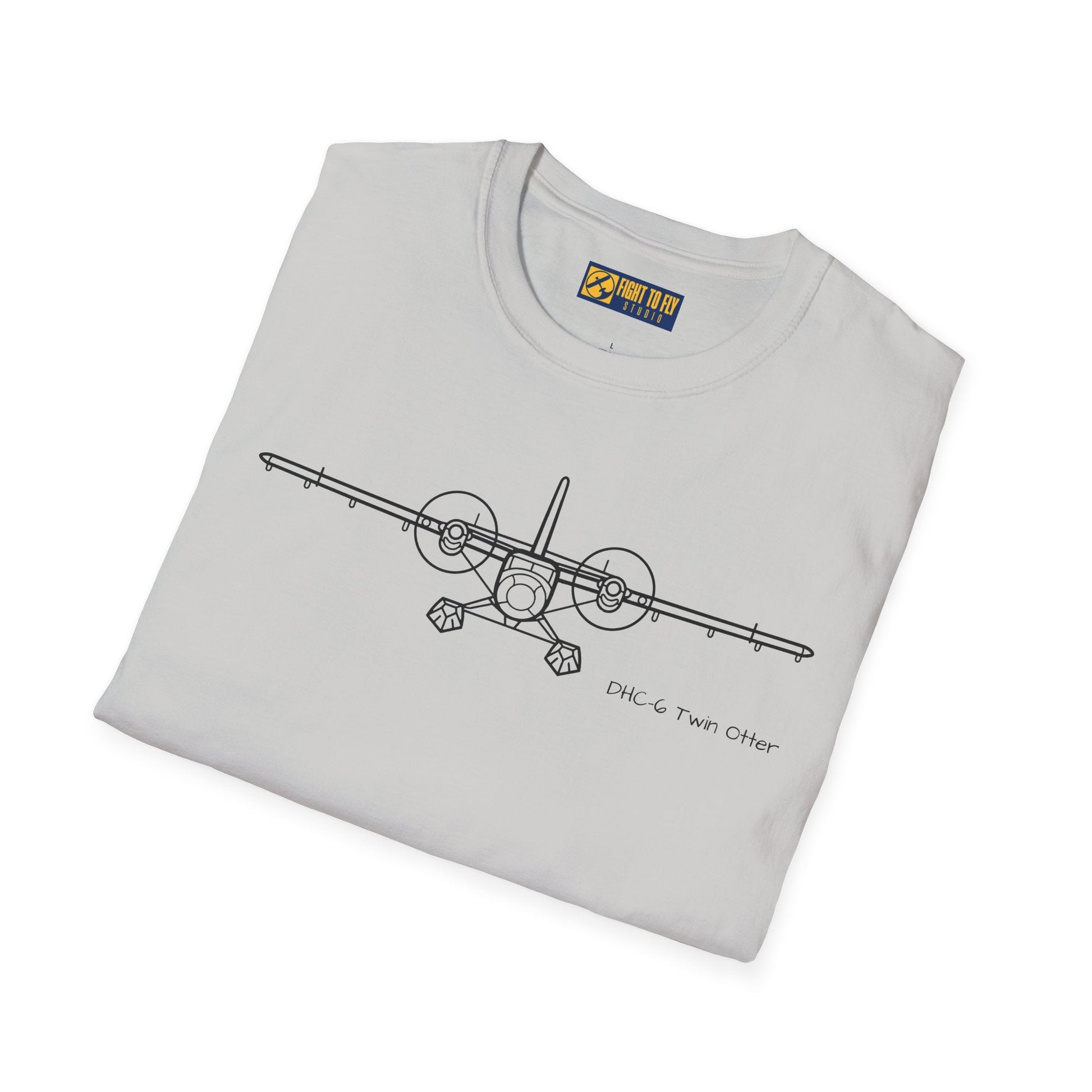 DHC-6 Twin Otter on Floats Front View T-Shirt – Floatplane Bush Aviation Tee - Pilot gifts - WWII warbird t-shirt